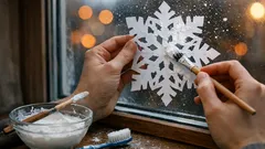 Fensterbilder mit Zahnpasta: so gelingt die DIY-Fensterdeko im Handumdrehen