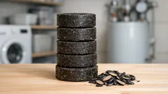 Sonnenblumenschalen-Briketts im Check: Heizwert, Asche und Kosten pro kWh