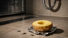 Silberfischchen im Bad loswerden: die Kartoffel-Falle, die über Nacht hilft