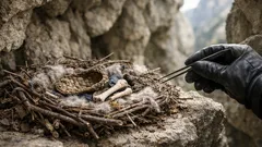 Bartgeier-Nester als Zeitkapsel: Warum Forscher plötzlich Schuhe und Textilien in Höhlen finden
