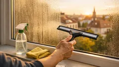 Fenster streifenfrei putzen: einfache Hausmittel-Routine mit Essig, Natron und Abzieher
