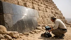 Neue scans an der Menkaure-Pyramide: zwei Hohlräume hinter der Ostfassade entdeckt