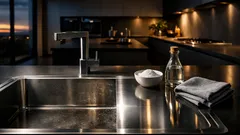 Edelstahl-Spülbecken reinigen: So wird die Spüle in 10 Minuten wieder spiegelblank